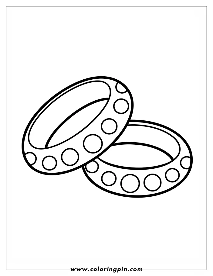 Two bracelets decorated with circles.