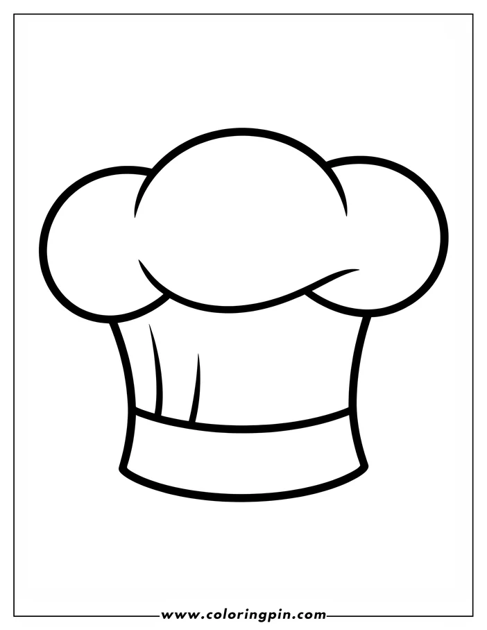 Line art of a chef's hat.
