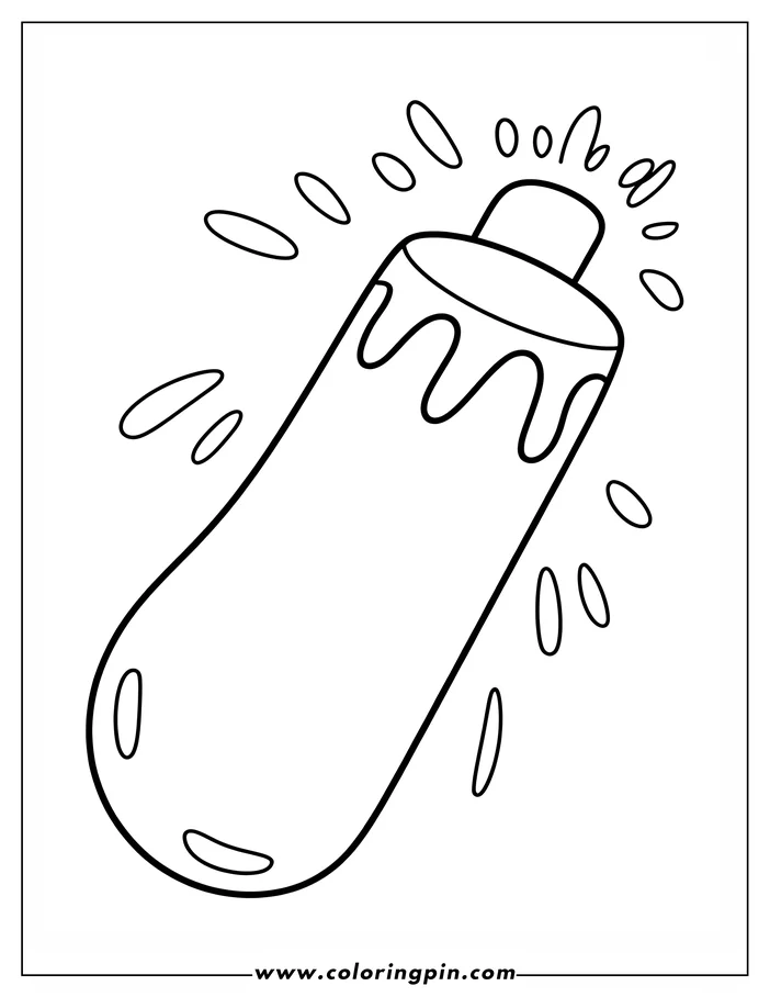 Simple outline of an eggplant with a small stem and decorative oblong shapes around it.