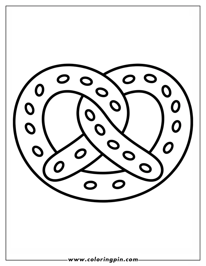 Simple outline of a pretzel.