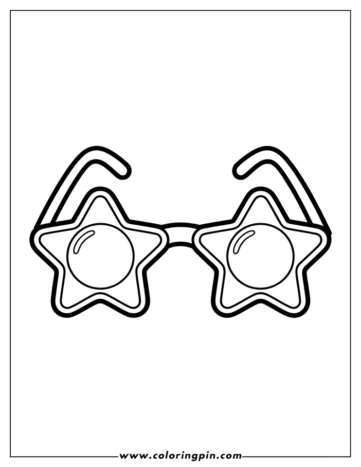 Outline of star-shaped glasses.