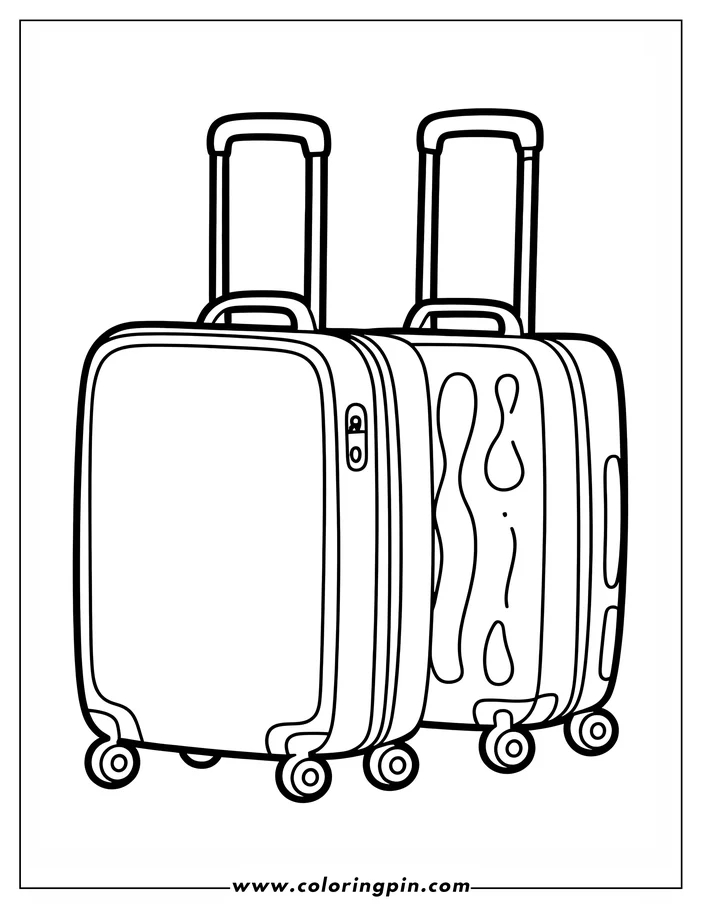 Two suitcases with wheels and handles, ready for a trip.