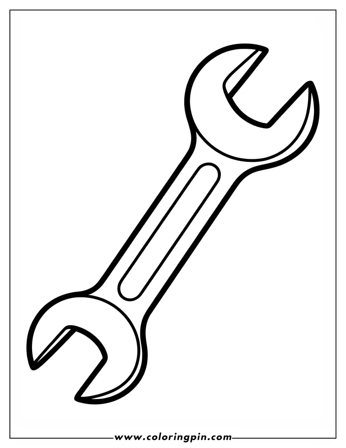Line art of a wrench